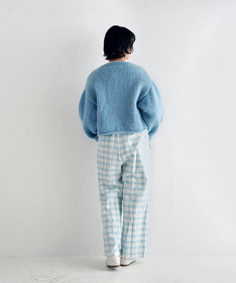 【ネパールハンドメイドニット】手編みフラワーモチーフカーディガン