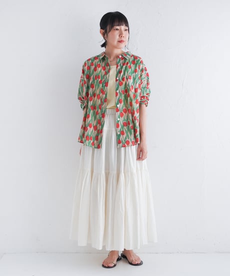 Tulip コットンカディモスリンオーバーブラウス