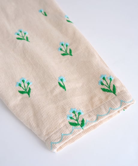 アリ刺繍コーデュロイジャケット