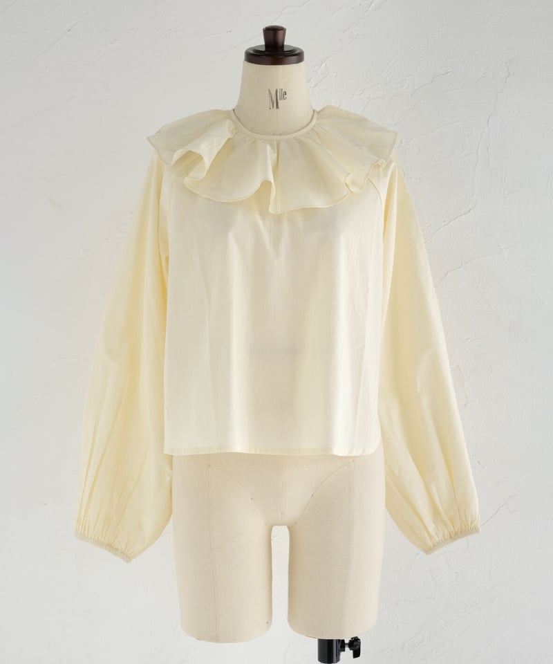 CELINEフリルラウンドカラーブラウス コットンポプリン CELINEフリルラウンドカラーブラウス コットンポプリン 楽天市場