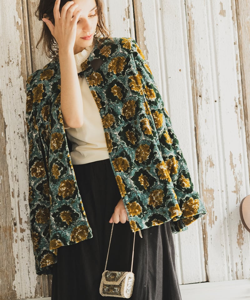 leaf peonyキルトベルベットジャケット | kapuwa