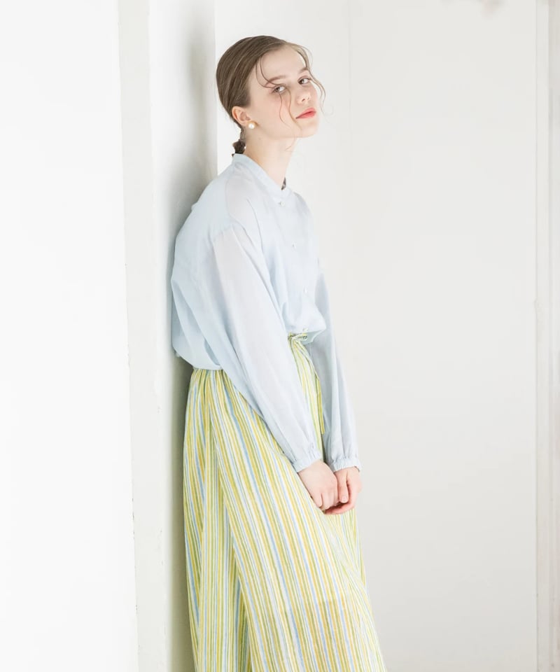 モスリンカディ マオカラーブラウス / 無地 | kapuwa