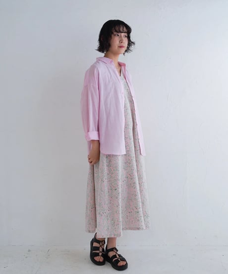 手織りモスリンオーバーシャツ