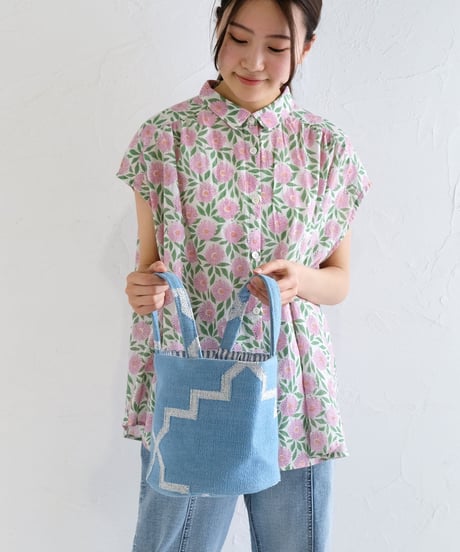 手織りダリーBAG　ラウンド