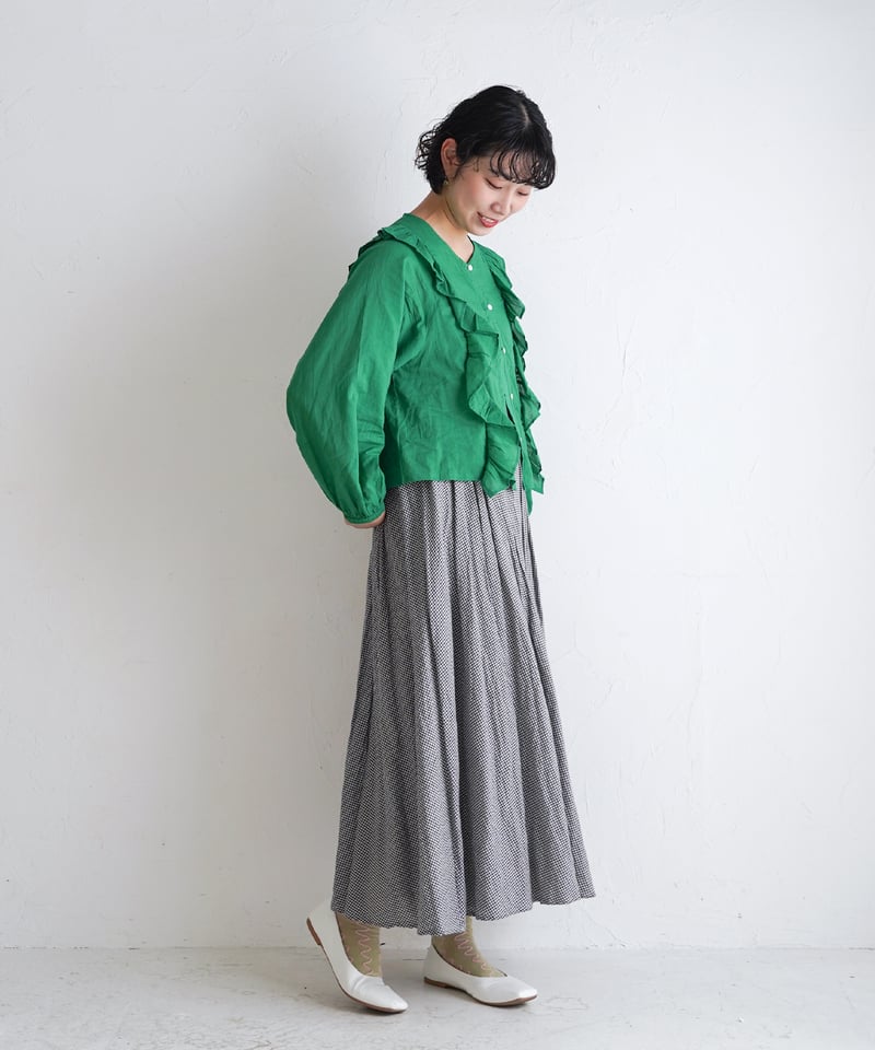 [ kapuwa] カプワ　モスリンカディティアードスカート モスリンカディティアードスカート | kapuwa