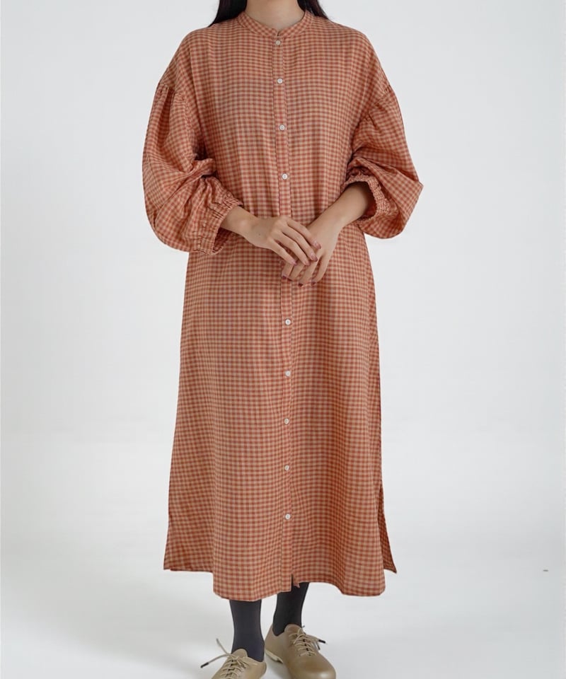 先染めカディロングシャツワンピース | kapuwa