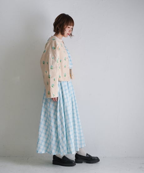 アリ刺繍コーデュロイジャケット