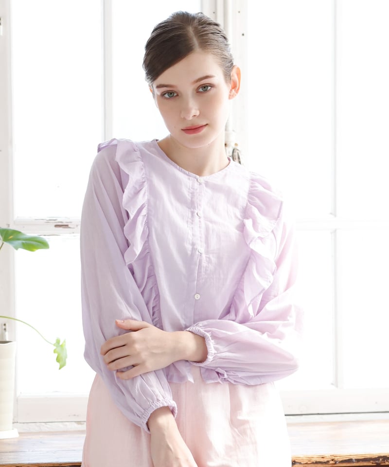 カディモスリンフリルブラウス | kapuwa