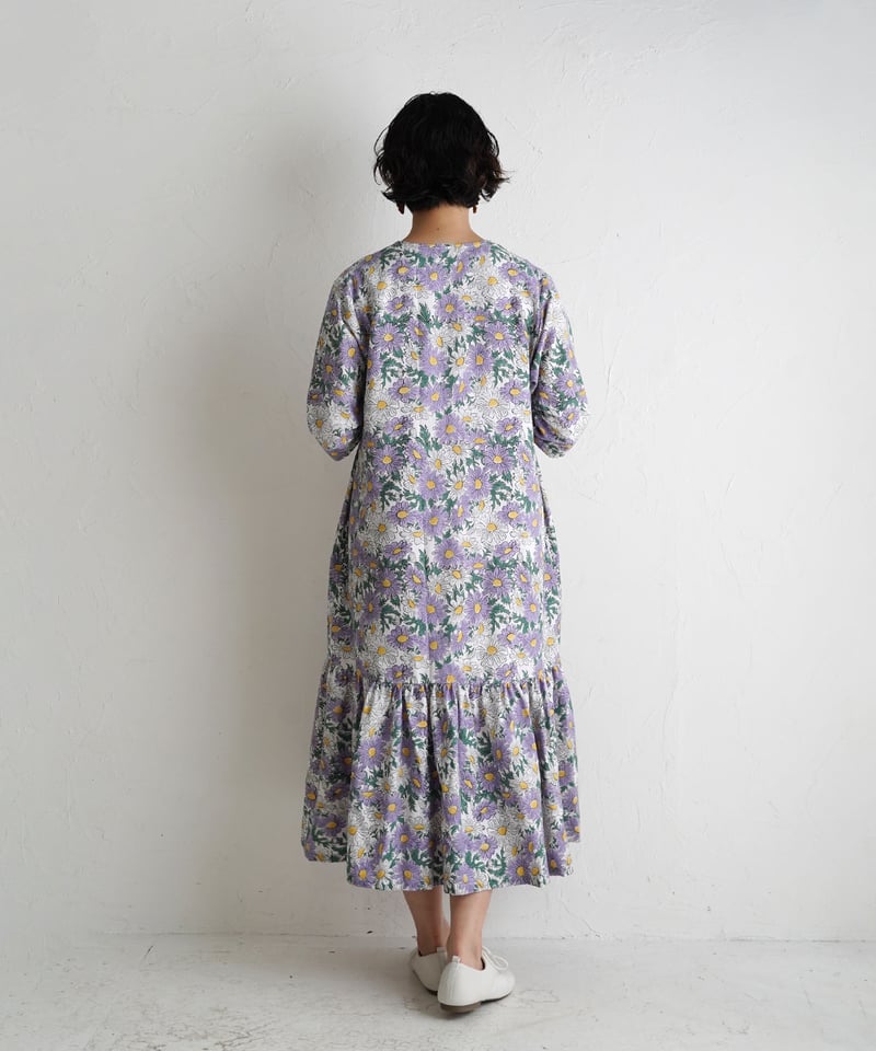 ワンピース margaret Margaretコットンカディ前ボタンワンピース | kapuwa