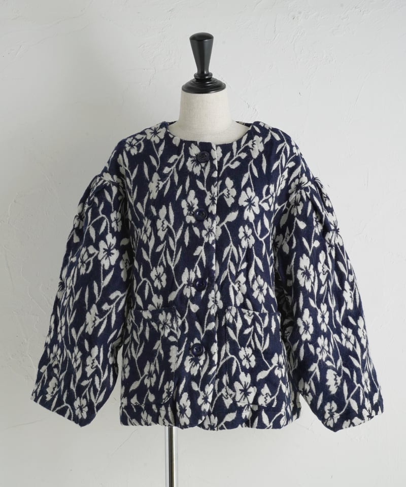 手織りジャガードフラワージャケット | kapuwa