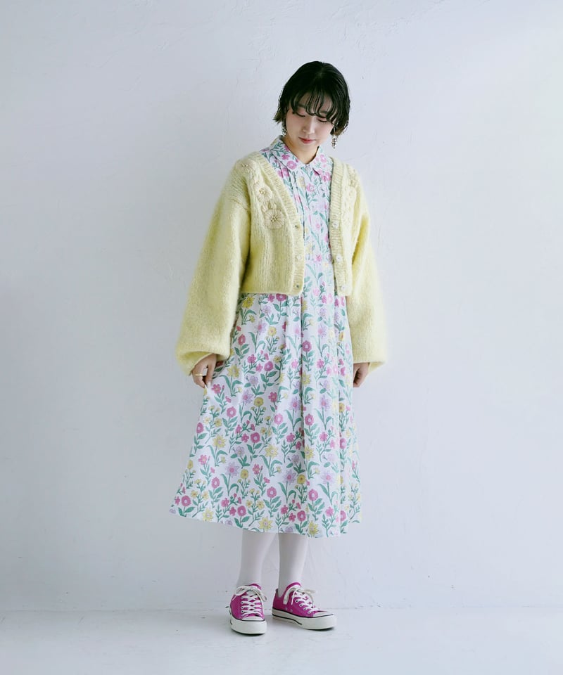 新品タグ付きKapuwa カディ花柄ワンピース Dreamコットンカディワンピース | kapuwa