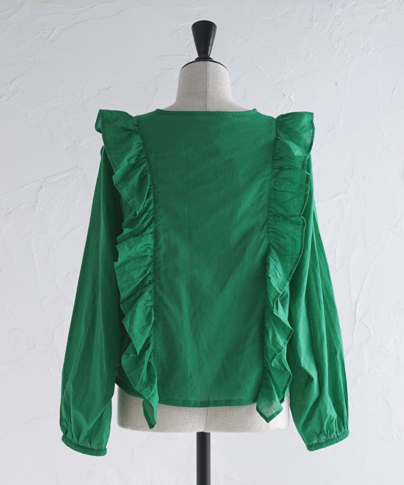 カディモスリンフリルブラウス | kapuwa