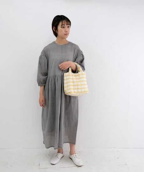 手織りビッグチェックバッグ