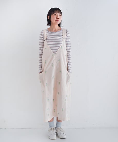 あり刺繍uraraサロペスカート