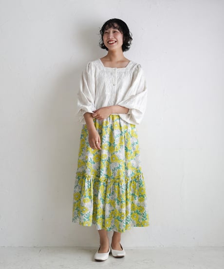 Margaretコットンカディ一段スカート