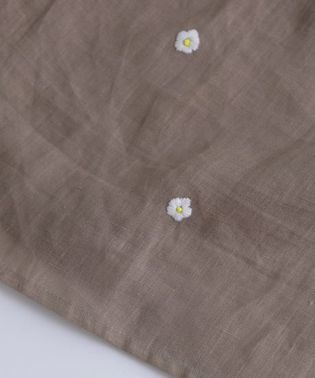 あり刺繍Singリネンワイドパンツ