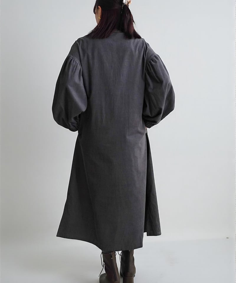 細コーデュロイロングシャツワンピース | kapuwa