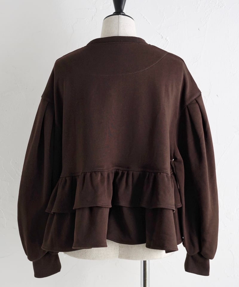 yori 裏毛ヘムギャザーカットソー　ブラック yori 裏毛ヘムギャザーカットソー ブラック - メルカリ