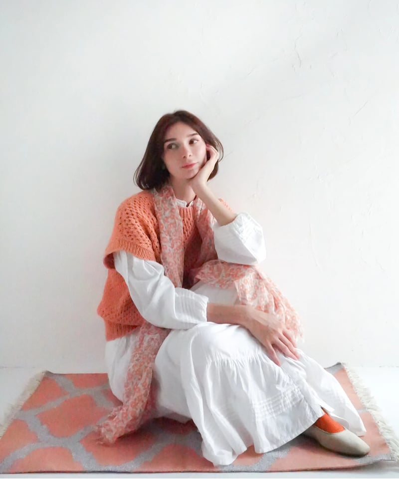 コットンカディギャザーワンピース | kapuwa 