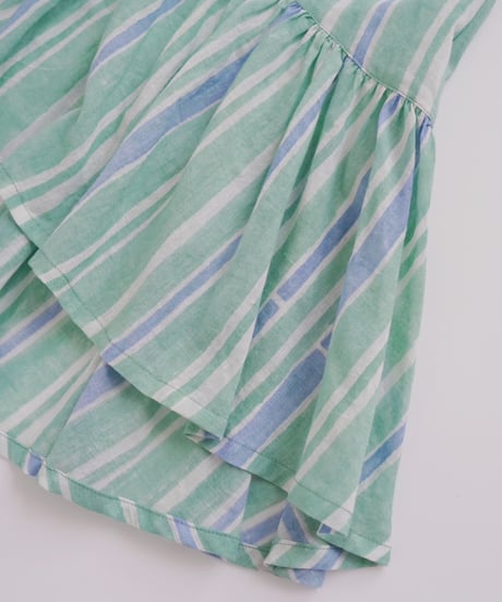 Mix stripeコットンフレンチスリーブPO