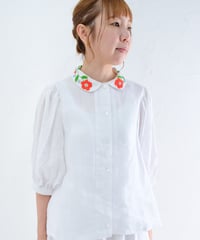 アリ刺繍Singリネンシャツ