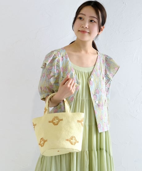 手織りダリーBAG　ラウンド
