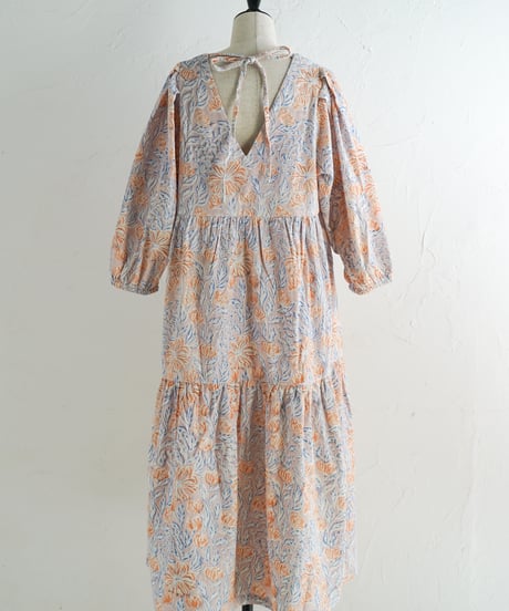 Floral コーデュロイワンピース