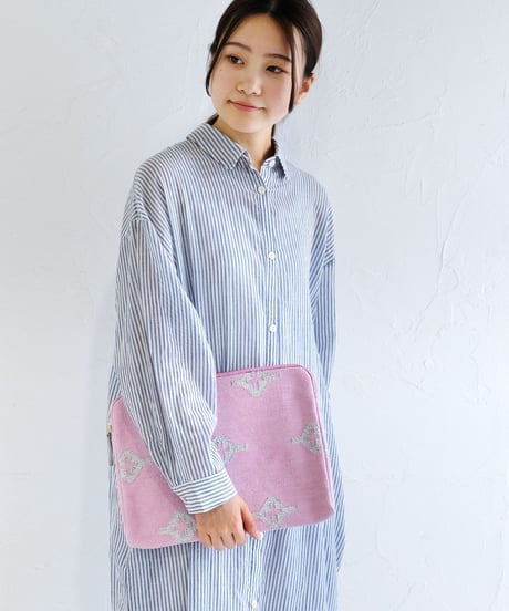 手織りダリークラッチ