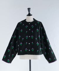 アリ刺繍コーデュロイジャケット