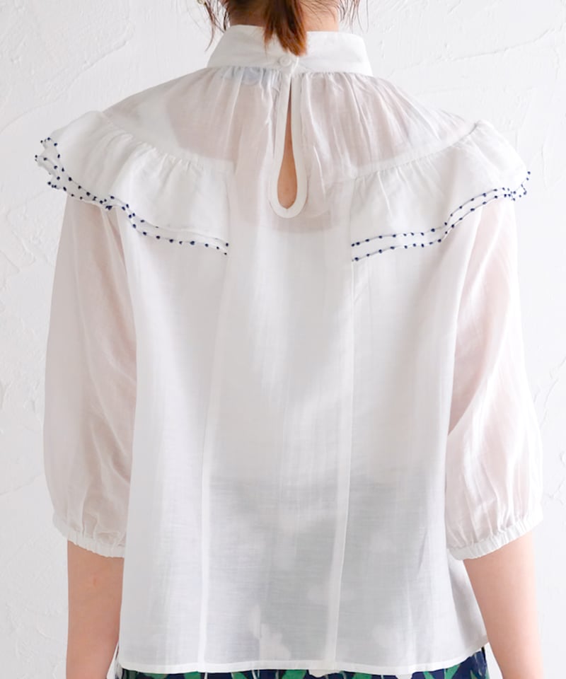 セール】シルクコットンフリルブラウス | kapuwa