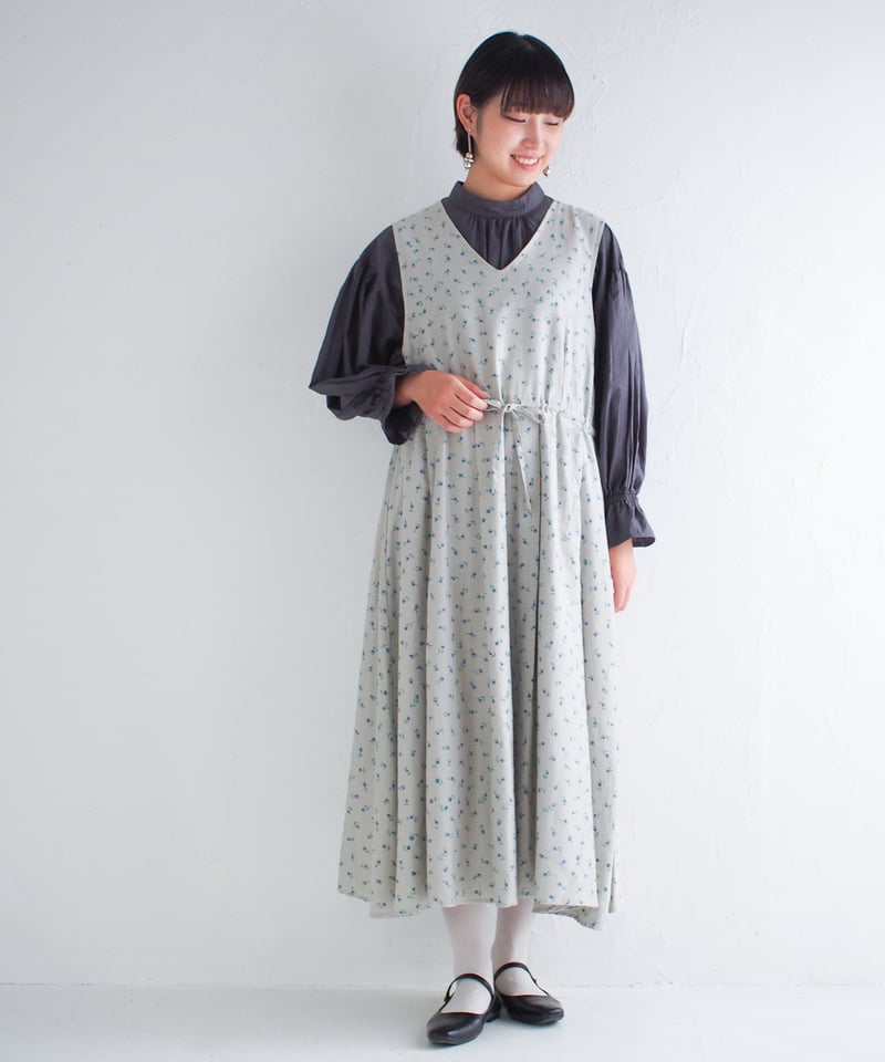 中古　ワンピ　150 mini flower コットンサテンワンピース | kapuwa