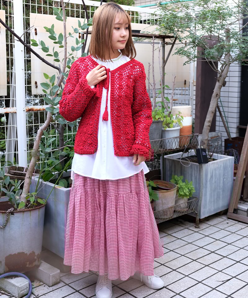 ハンドニットコットンカーディガン | kapuwa ハンドニットコットンカーディガン | kapuwa