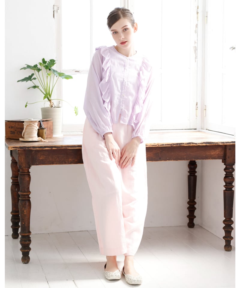 カディモスリンフリルブラウス | kapuwa