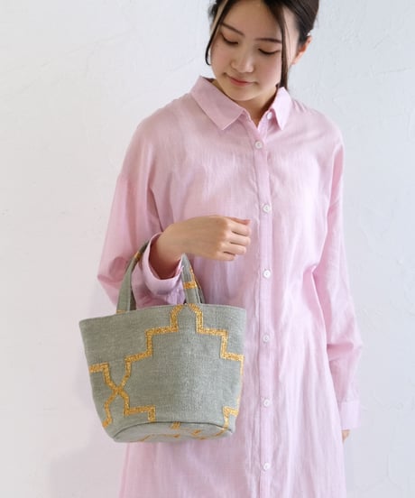 手織りダリーBAG　ラウンド