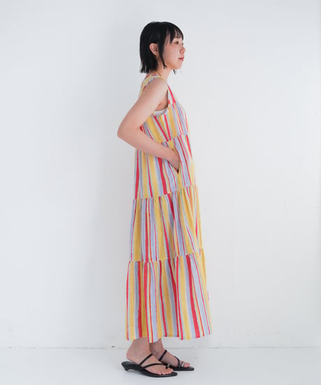Multi stripeカディティアードワンピース