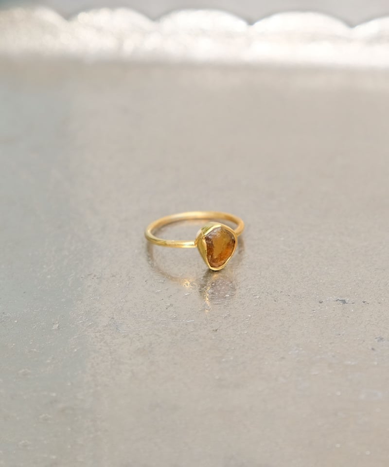 天然石リング イエロートルマリン / ゴールドリング | kapuwa