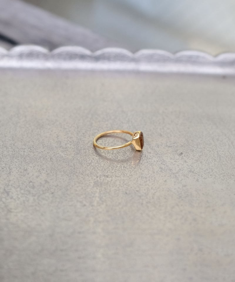 天然石リング イエロートルマリン / ゴールドリング | kapuwa