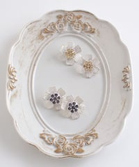 フラワーモチーフピアス / シルバー