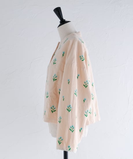アリ刺繍コーデュロイジャケット