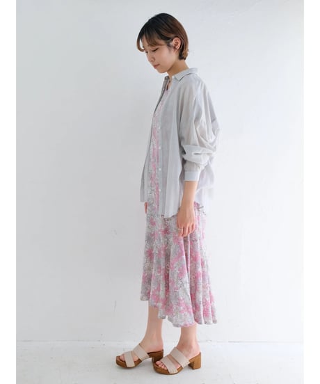 手織りモスリンオーバーシャツ
