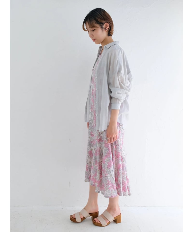 手織りモスリンオーバーシャツ | kapuwa