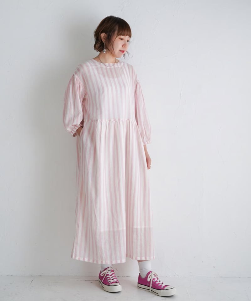 カディワンピース / モスリンストライプ | kapuwa
