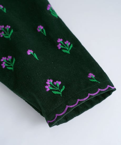 アリ刺繍コーデュロイジャケット