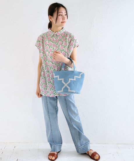 手織りダリーBAG　ラウンド
