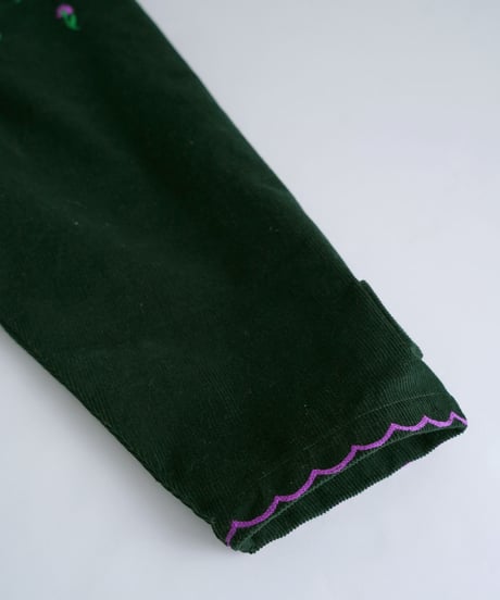 アリ刺繍コーデュロイコート