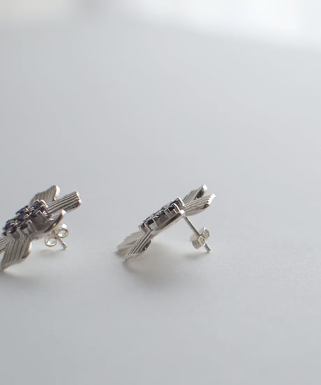 フラワーモチーフピアス / シルバー