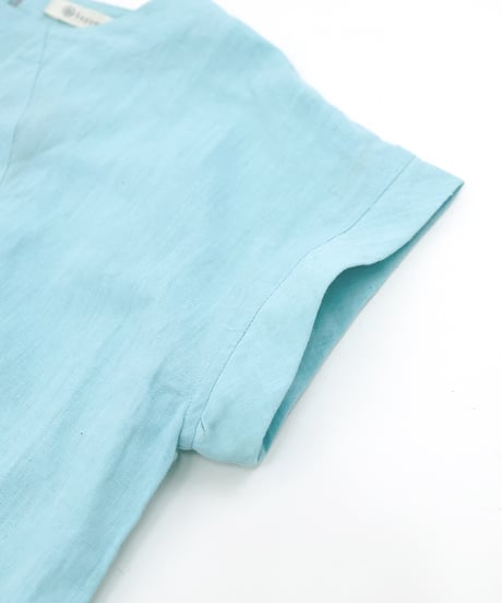 手織りコットンリネンプルオーバー