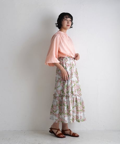 Margaretコットンカディ一段スカート