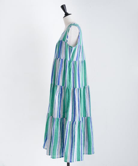 Multi stripeカディティアードワンピース