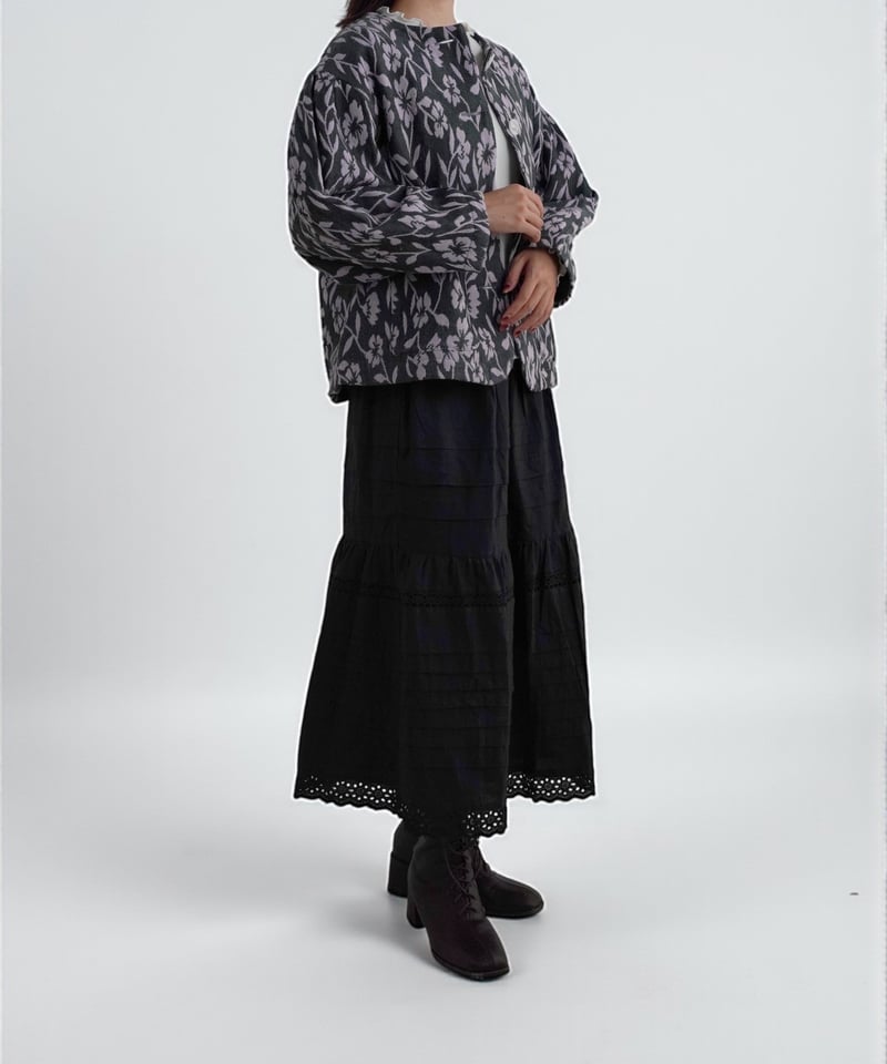 手織りジャガードフラワージャケット | kapuwa